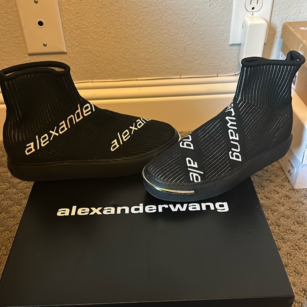 Alexander wang  logo knit sneakers size 39